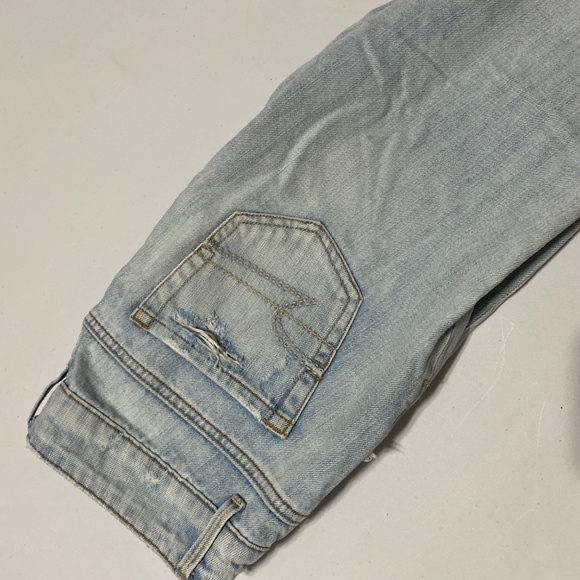American eagle womens regular straight leg blue jeans vintage AE 100% cotton - Picture 6 of 9